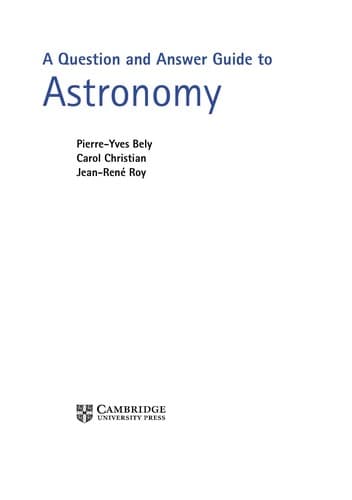 Tapa de A question and answer guide to astronomy