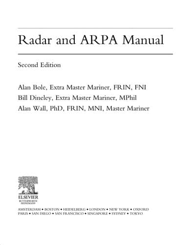 Tapa de Radar and ARPA manual