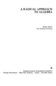 Tapa de A radical approach to algebra