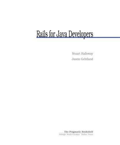 Tapa de Rails for Java developers