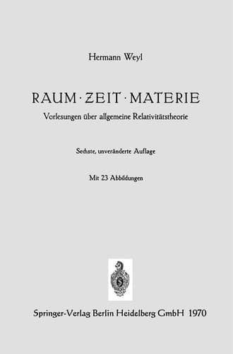 Tapa de Raum, Zeit, Materie