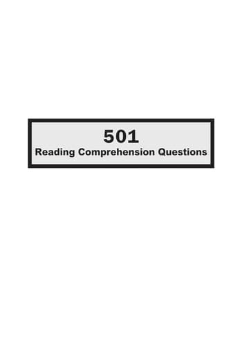 Tapa de 501 reading comprehension questions