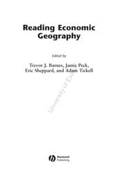 Tapa de READING ECONOMIC GEOGRAPHY; ED. BY TREVOR J. BARNES