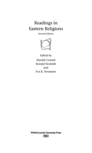 Tapa de Readings in eastern religions