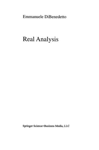 Tapa de Real Analysis