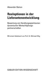 Tapa de Realoptionen in der Lieferantenentwicklung