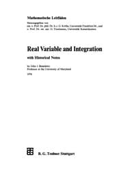 Tapa de Real Variable and Integration