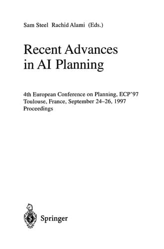 Tapa de Recent advances in AI planning