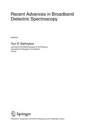 Tapa de Recent Advances in Broadband Dielectric Spectroscopy