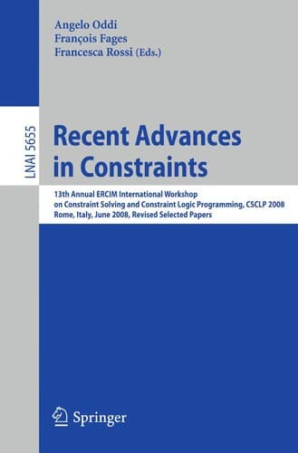 Tapa de Recent Advances in Constraints
