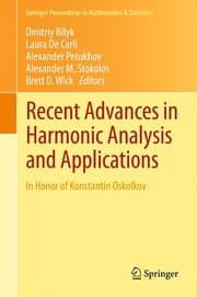 Tapa de Recent Advances in Harmonic Analysis and Applications
