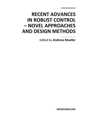 Tapa de Recent advances in robust control