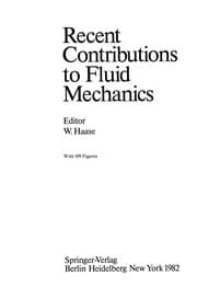 Tapa de Recent Contributions to Fluid Mechanics