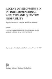 Tapa de Recent Developments in Infinite-Dimensional Analysis and Quantum Probability