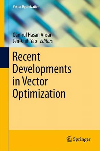 Tapa de Recent developments in vector optimization
