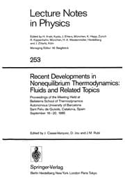 Tapa de Recent Developments in Nonequilibrium Thermodynamics: Fluids and Related Topics