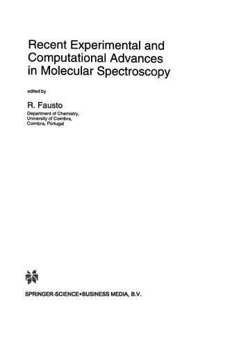 Tapa de Recent Experimental and Computational Advances in Molecular Spectroscopy