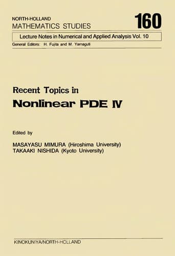 Tapa de Recent topics in nonlinear PDE IV
