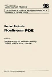 Tapa de Recent topics in nonlinear PDE