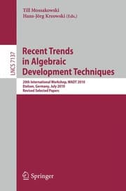 Tapa de Recent Trends in Algebraic Development Techniques