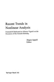 Tapa de Recent Trends in Nonlinear Analysis