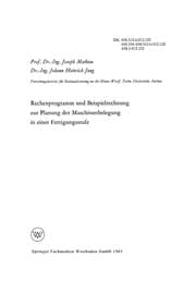 Tapa de Rechenprogramm und Beispielrechnung zur Planung der Maschinenbelegung in einer Fertigungsstufe