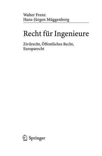 Tapa de Recht fu r Ingenieure