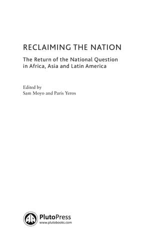 Tapa de Reclaiming the nation