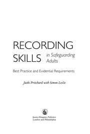 Tapa de Recording Skills in Safeguarding Adults