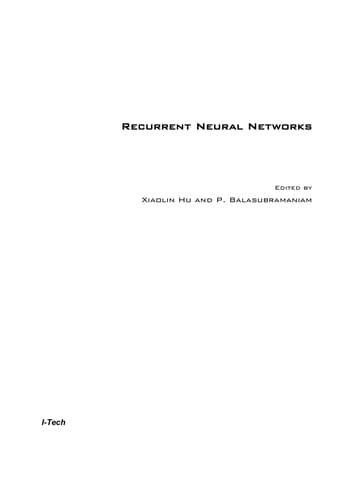 Tapa de Recurrent neural networks