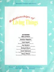 Tapa de Relationships of living things