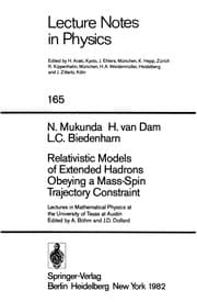 Tapa de Relativistic models of extended hadrons obeying a mass-spin trajectory constraint