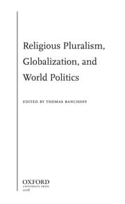 Tapa de Religious pluralism, globalization, and world politics
