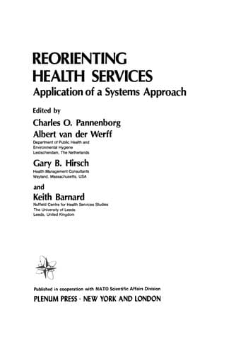 Tapa de Reorienting Health Services