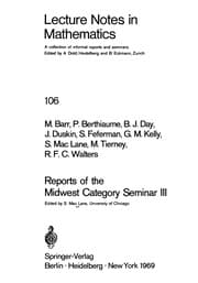 Tapa de Reports of the Midwest Category Seminar III