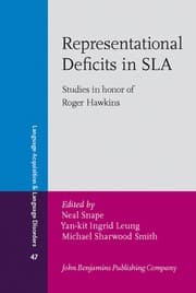 Tapa de Representational deficits in SLA
