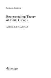 Tapa de Representation Theory of Finite Groups