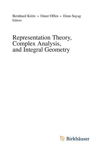 Tapa de Representation Theory, Complex Analysis, and Integral Geometry