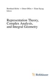 Tapa de Representation Theory, Complex Analysis, and Integral Geometry