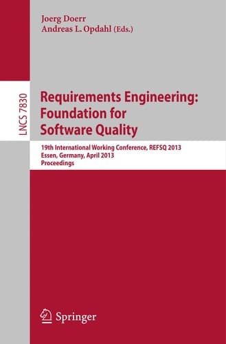 Tapa de Requirements Engineering: Foundation for Software Quality