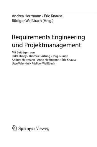 Tapa de Requirements Engineering und Projektmanagement