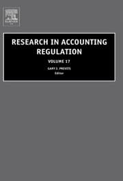 Tapa de Research in Accounting Regulation
