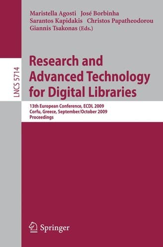 Tapa de Research and Advanced Technology for Digital Libraries