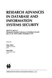 Tapa de Research Advances in Database and Information Systems Security
