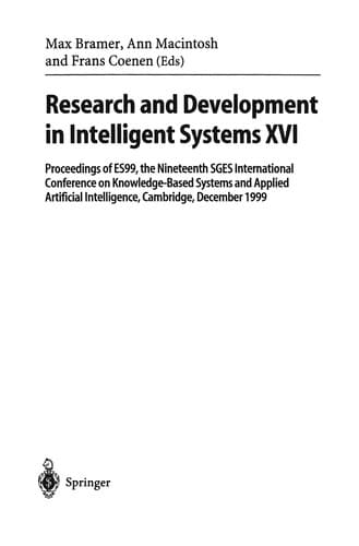 Tapa de Research and Development in Intelligent Systems XVI
