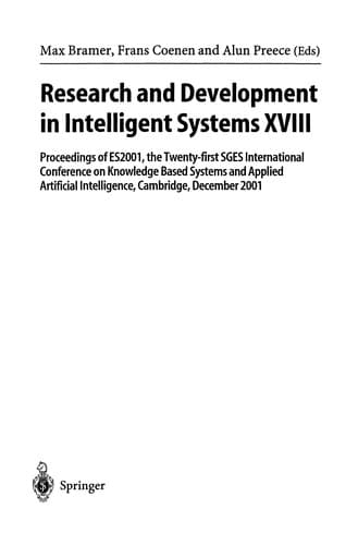 Tapa de Research and Development in Intelligent Systems XVIII