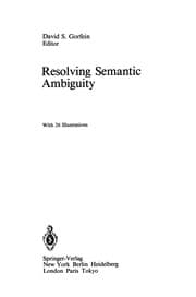 Tapa de Resolving Semantic Ambiguity
