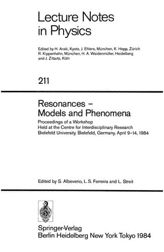 Tapa de Resonances--models and phenomena