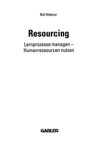 Tapa de Resourcing