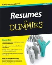 Tapa de Resumes For Dummies